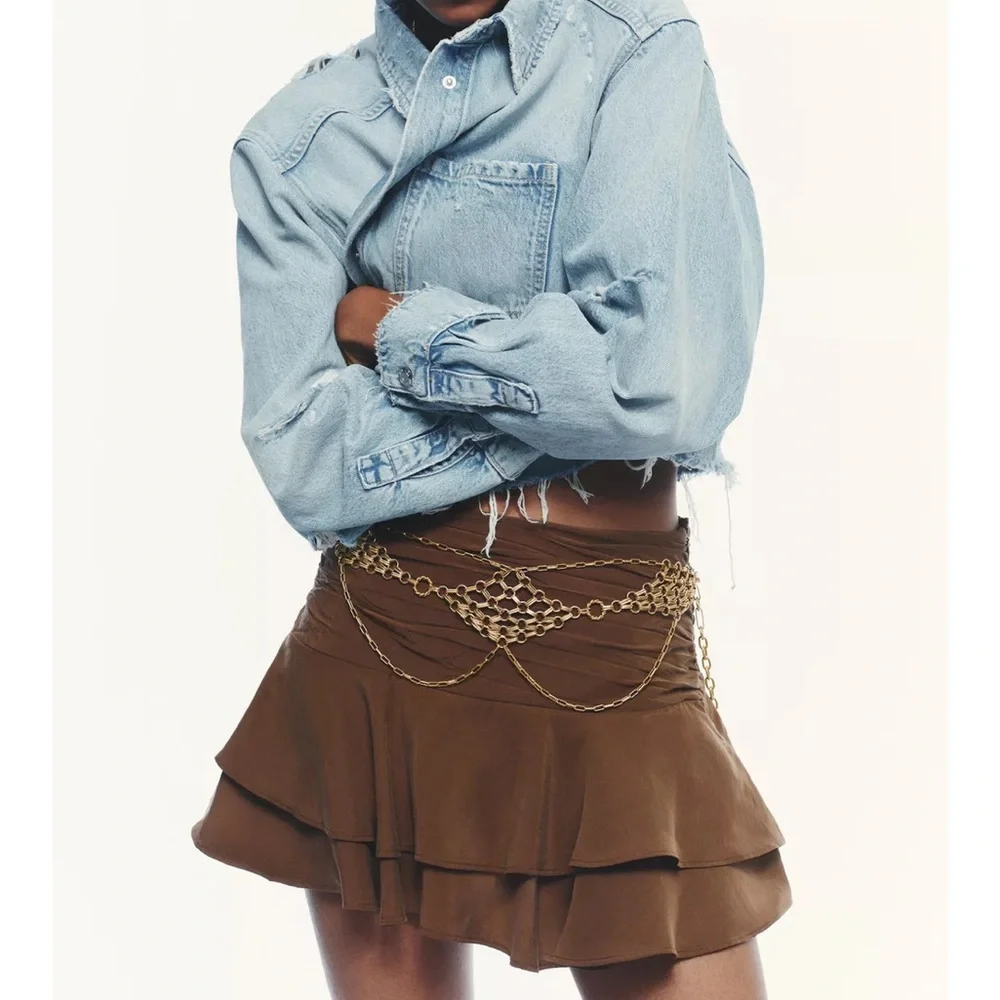 Zara Gold Chain Waist Belt